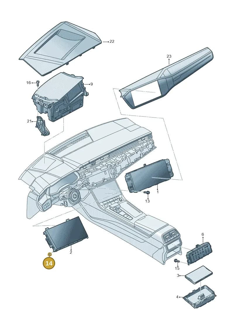 N10734101 — Audi A6 L 2.0 (2018-) diagram 430919000, position 14