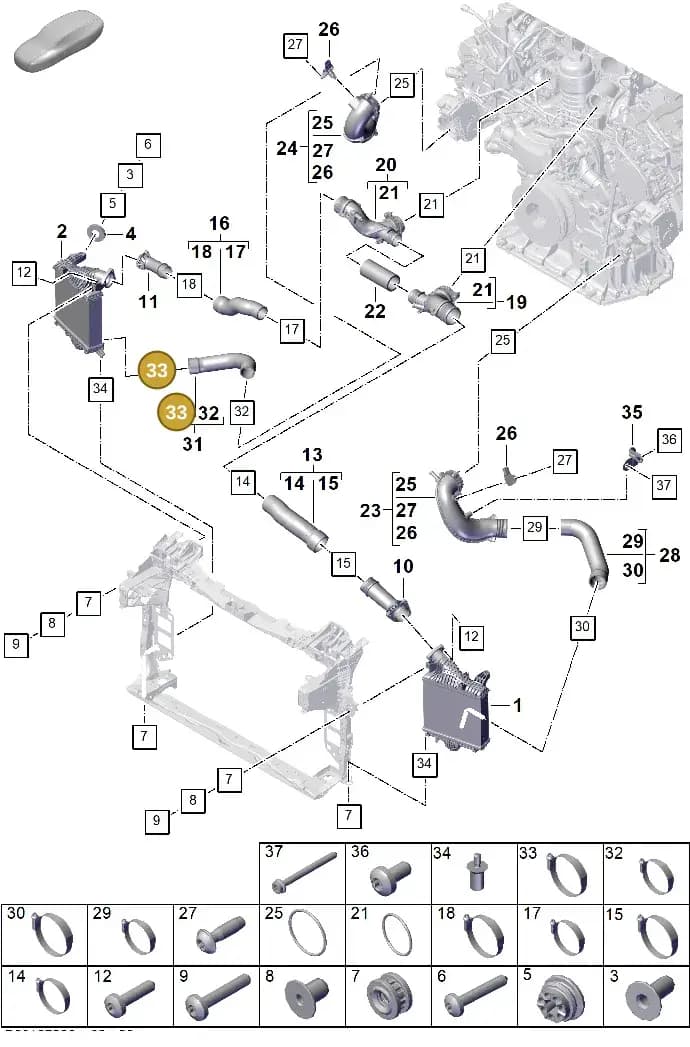 N10735701 — Porsche Cayenne Coupe (2023-2023) diagram p60107220, position 33