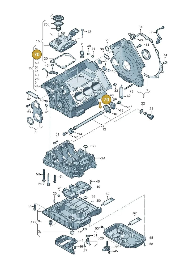 N10741802 — Audi A7 Sportback (2014-2018) diagram 620103100, position 70