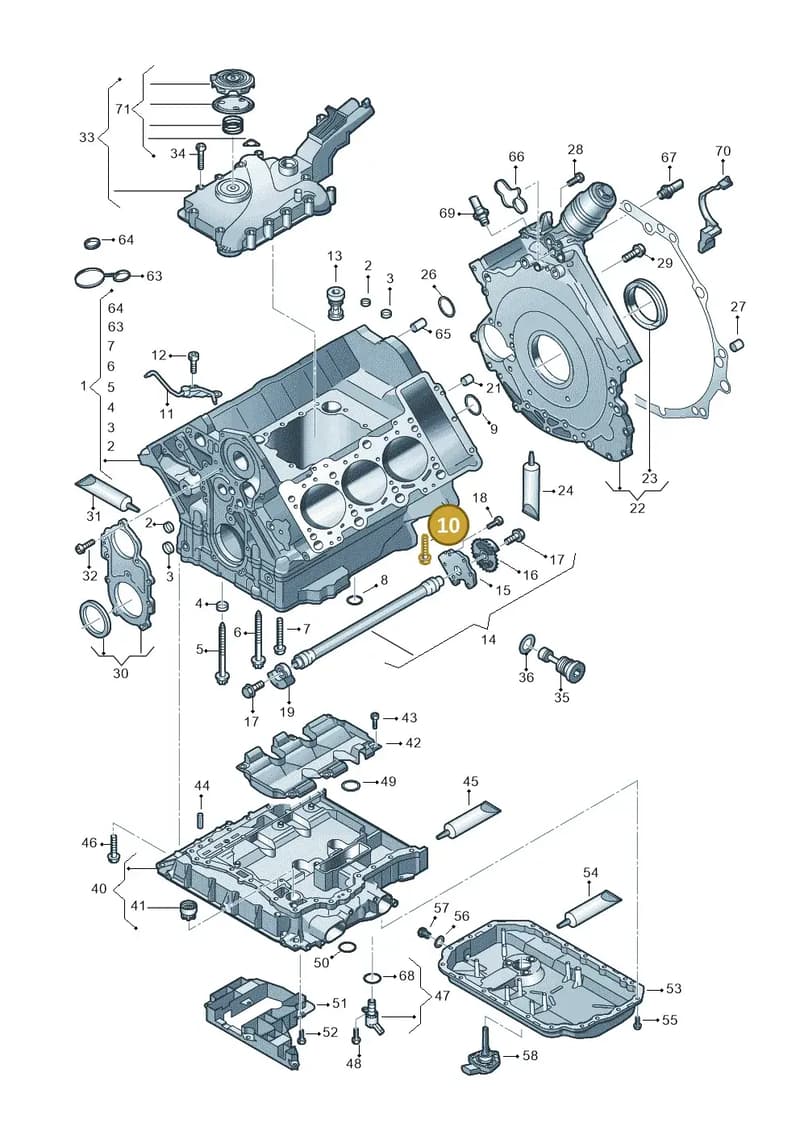 N10741802 — Audi Q7 (2015-2025) diagram 771103100, position 10