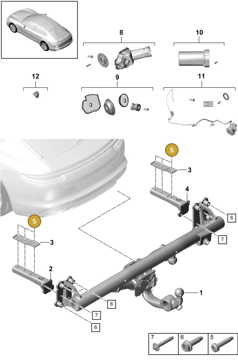 N10743601 — Porsche Panamera (2016-2020) diagram p49002000, position 5