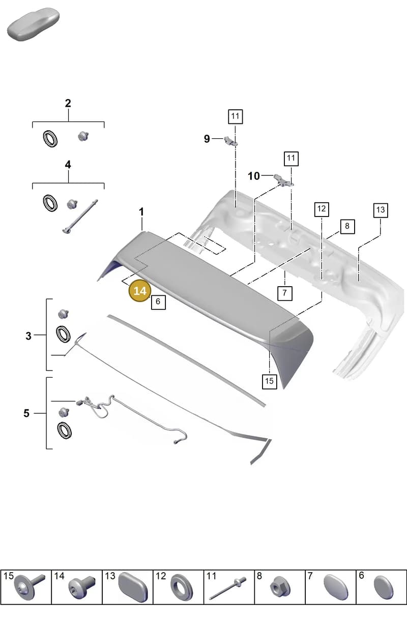 N10747401 — Porsche Cayenne Coupe (2023-2023) diagram p60803150, position 14