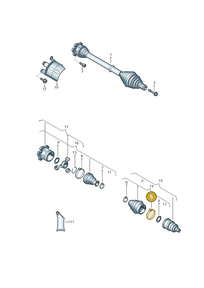N10750201 — Audi Q5 qu. 2.0 TDI (2012-2017) diagram 454407270, position 5