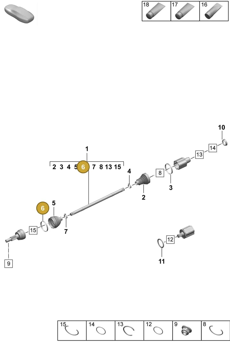 N10750201 — Porsche Taycan Sport Turismo (2023-2025) diagram p64401150, position 6