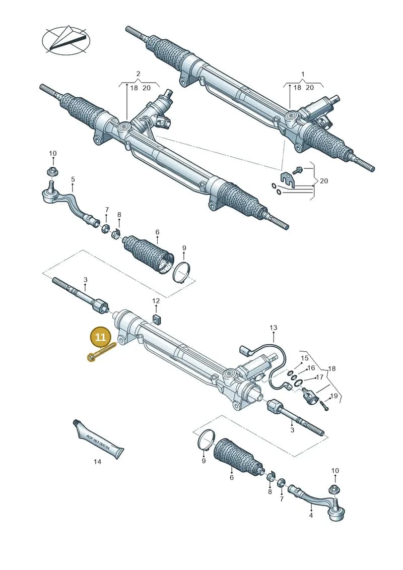 N10760901 — Audi A8 (2013-2018) diagram 696422000, position 11