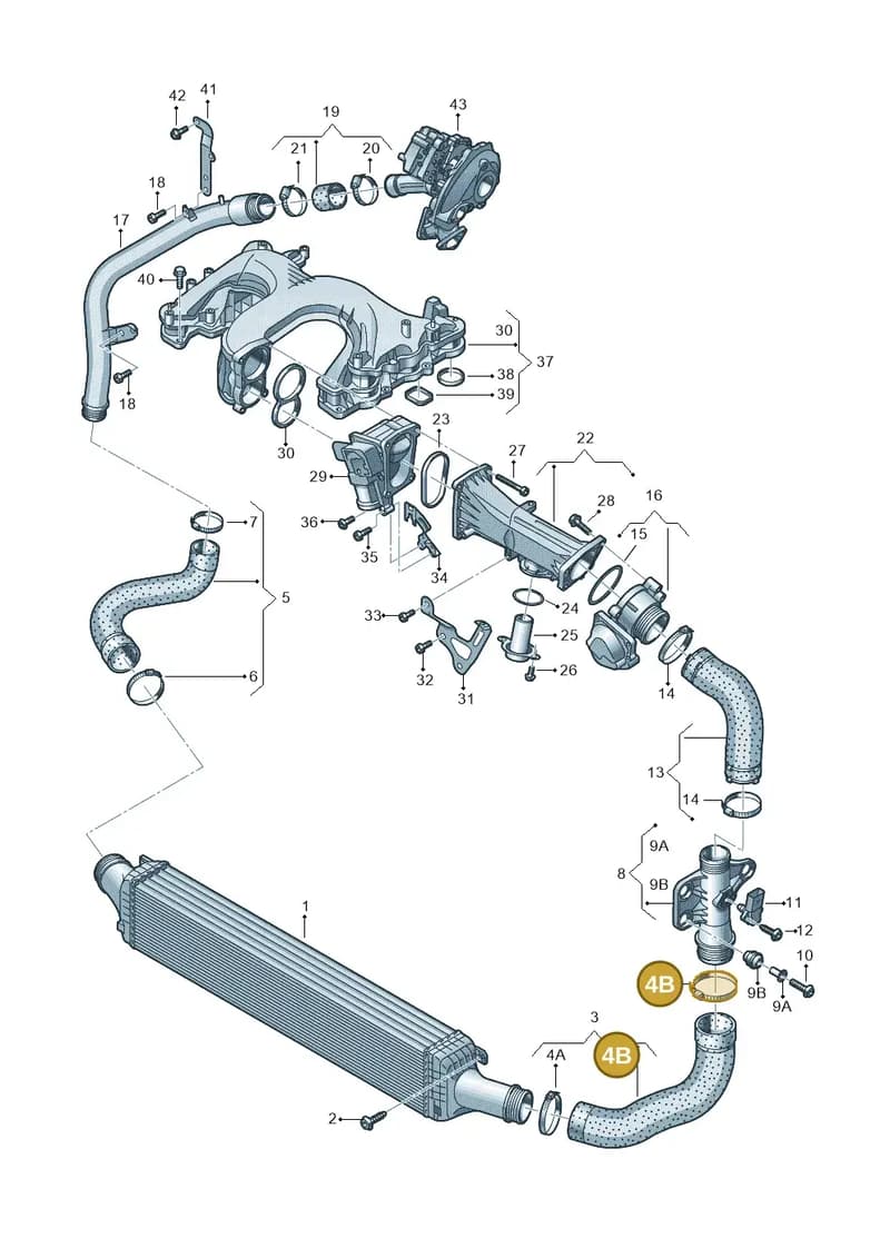 N10767201 — Audi A7 Sportback (2014-2018) diagram 711145480, position 4B
