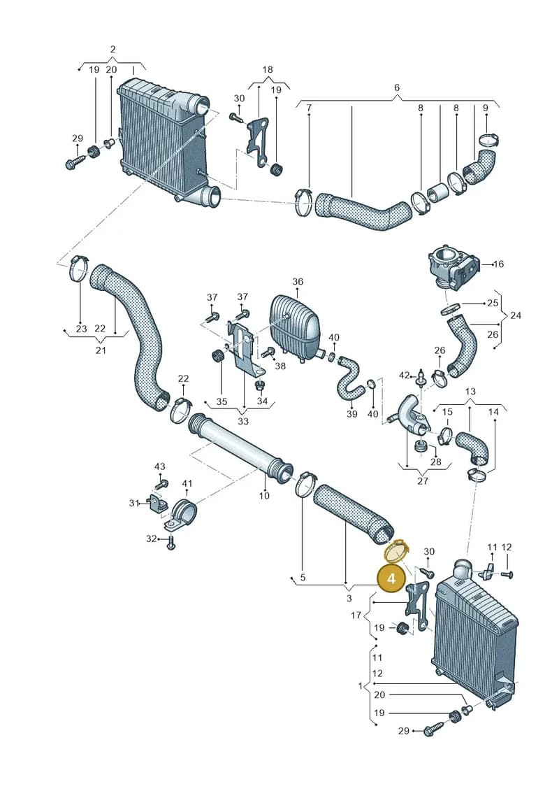 N10767201 — Audi A8 (2013-2018) diagram 771145440, position 4