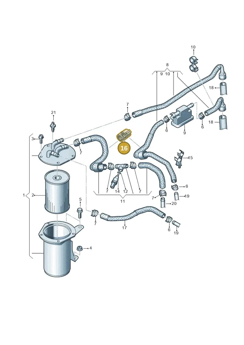 N10770401 — Volkswagen Tiguan (2011-2018) diagram 719127200, position 16