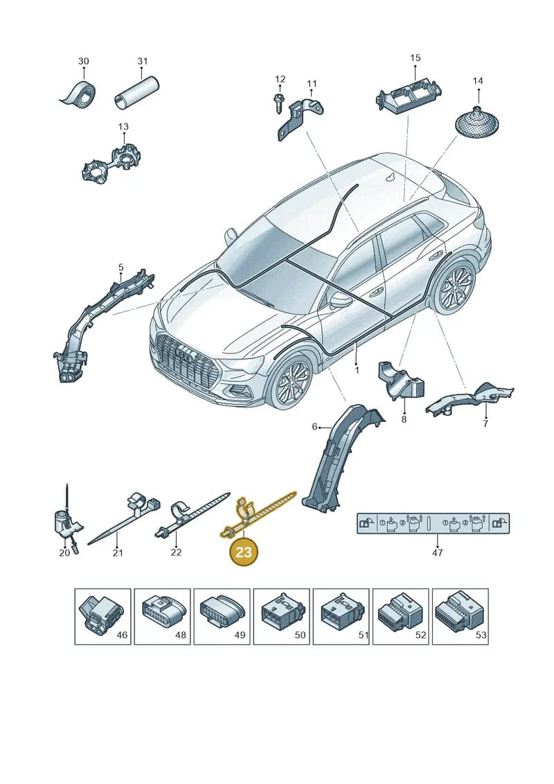 N10772301 — Audi Q4 Sportback (2021-2025) diagram 89a971950, position 23
