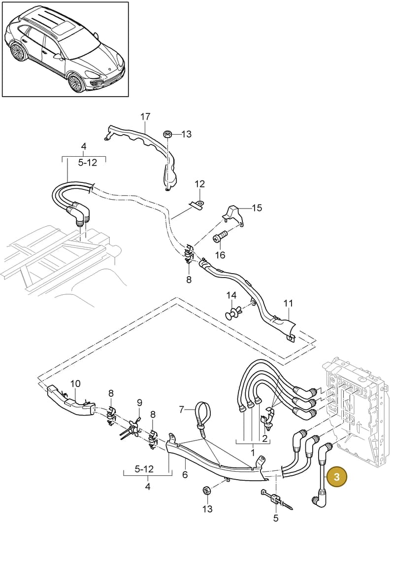 N10772301 — Porsche Cayenne (2010-2018) diagram p37901030, position 3