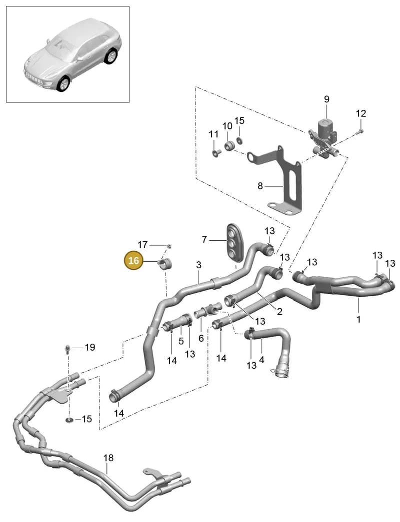 N10775201 — Porsche Macan (2013-2018) diagram p44813010, position 16