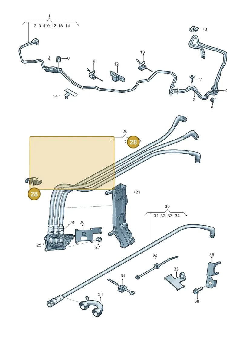 N10775301 — Audi A8 (2013-2018) diagram 696972120, position 28