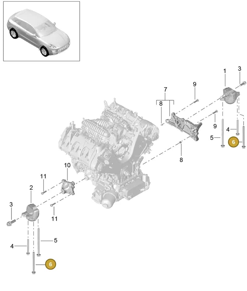 N10782201 — Porsche Macan (2013-2018) diagram p44109010, position 6