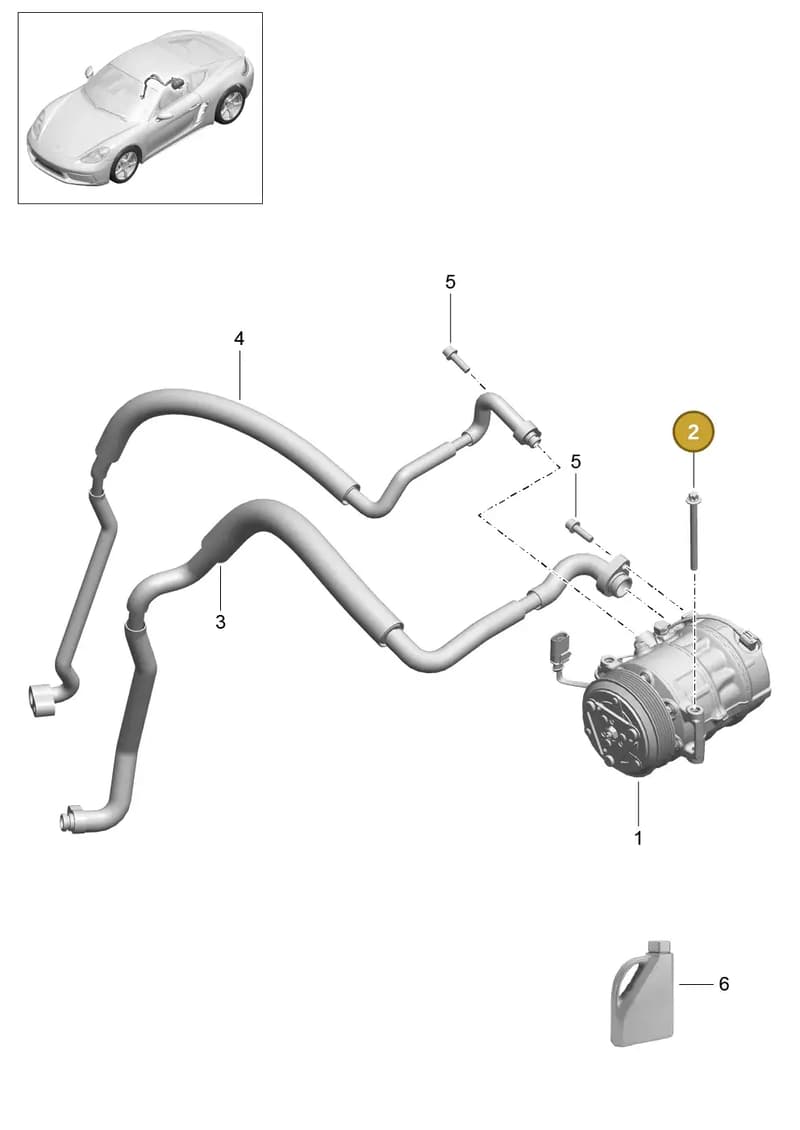 N10782201 — Porsche Cayman (2016-2019) diagram p50813040, position 2