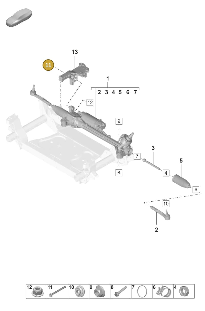 N10782201 — Porsche Taycan Sport Turismo (2023-2025) diagram p56403000, position 11
