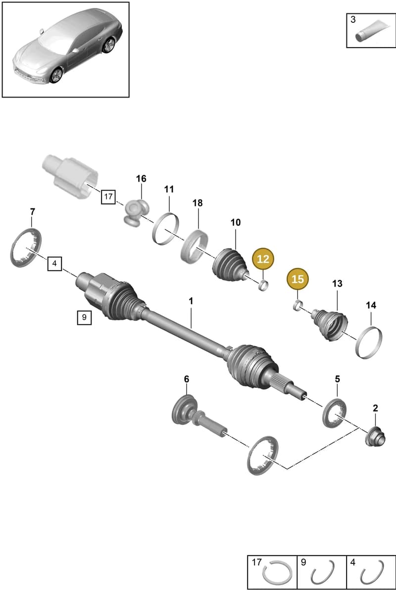 N10784501 — Porsche Panamera (2016-2020) diagram p49401030, position 12+15
