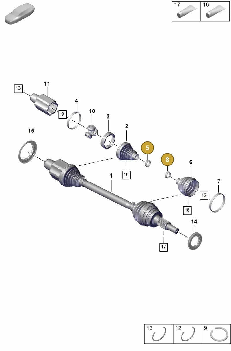 N10784501 — Porsche Panamera (2020-2023) diagram p58401100, position 5+8