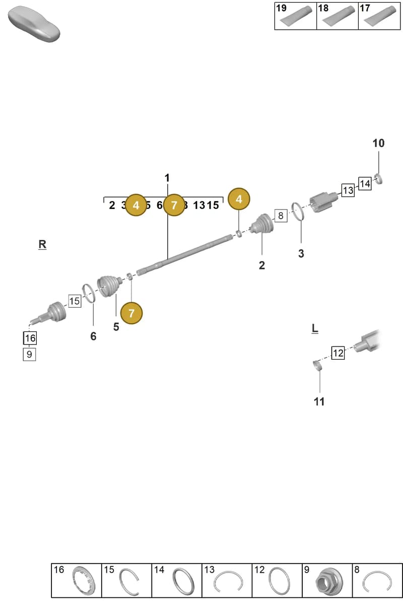 N10784501 — Porsche Taycan Sport Turismo (2023-2025) diagram p56401100, position 4+7
