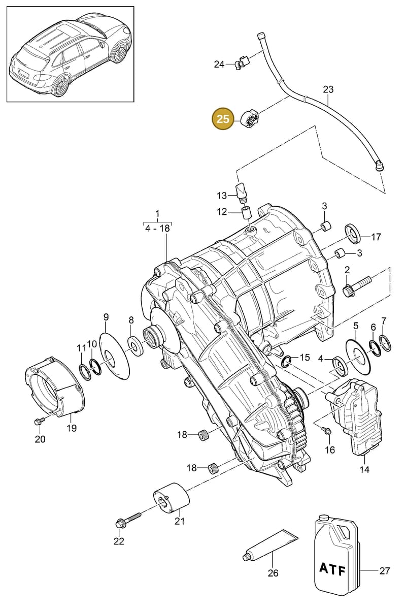 N10787301 — Porsche Cayenne (2010-2018) diagram p37305010, position 25