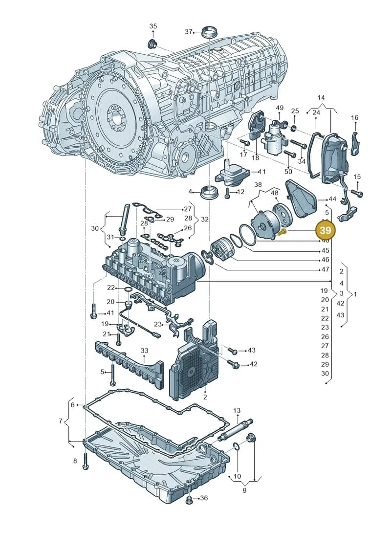 N10788001 — Audi A6 L 2.0 (2018-) diagram 849325800, position 39