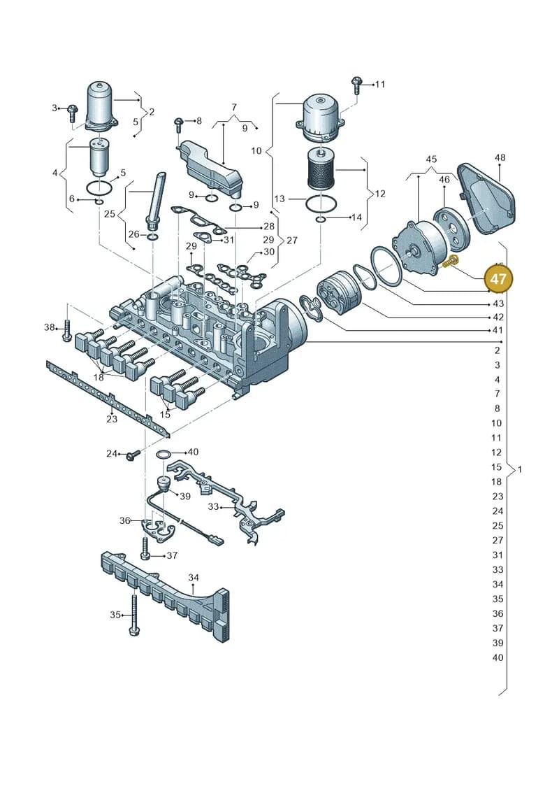 N10788001 — Audi A5 Limousine (2024-2025) diagram 849325100, position 47