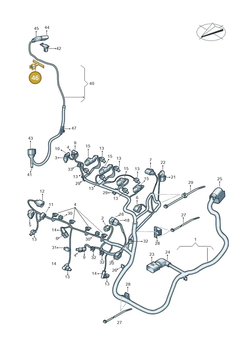 N10800101 — Volkswagen Touran (2015-2025) diagram 869971040, position 46