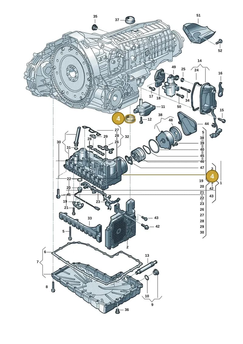 N10801101 — Audi A5 Sportback (2016-2025) diagram 849325850, position 4