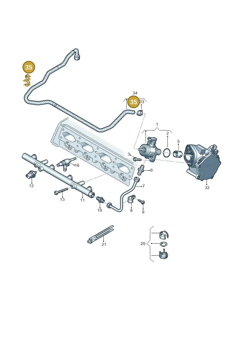 N10814601 — Audi Q3 quattro 2.0 (2016-2019) diagram 745133220, position 35
