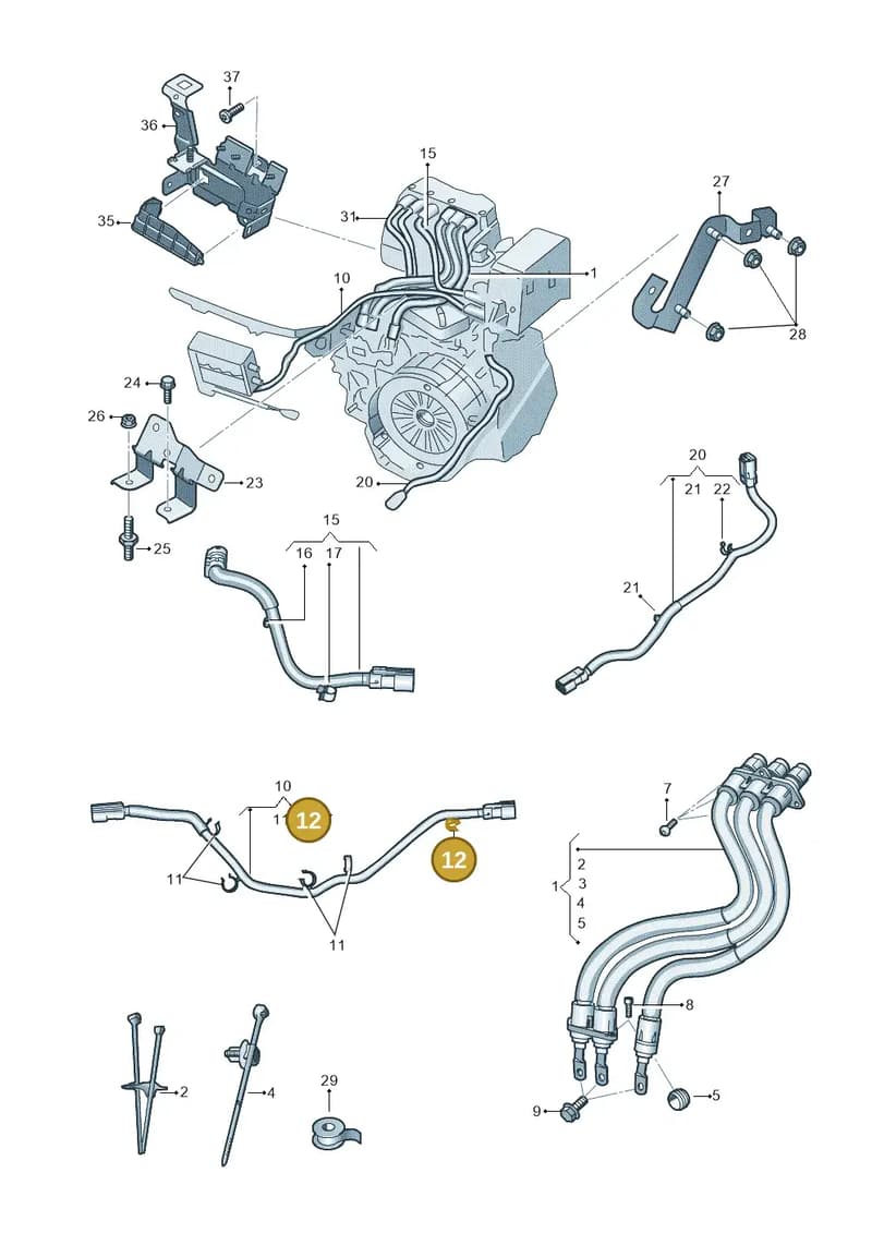 N10816901 — Audi A3 Sportback (2019-2025) diagram 596970160, position 12