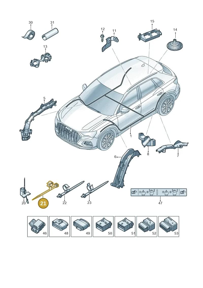 N10816901 — Audi Q4 Sportback (2021-2025) diagram 89a971950, position 21