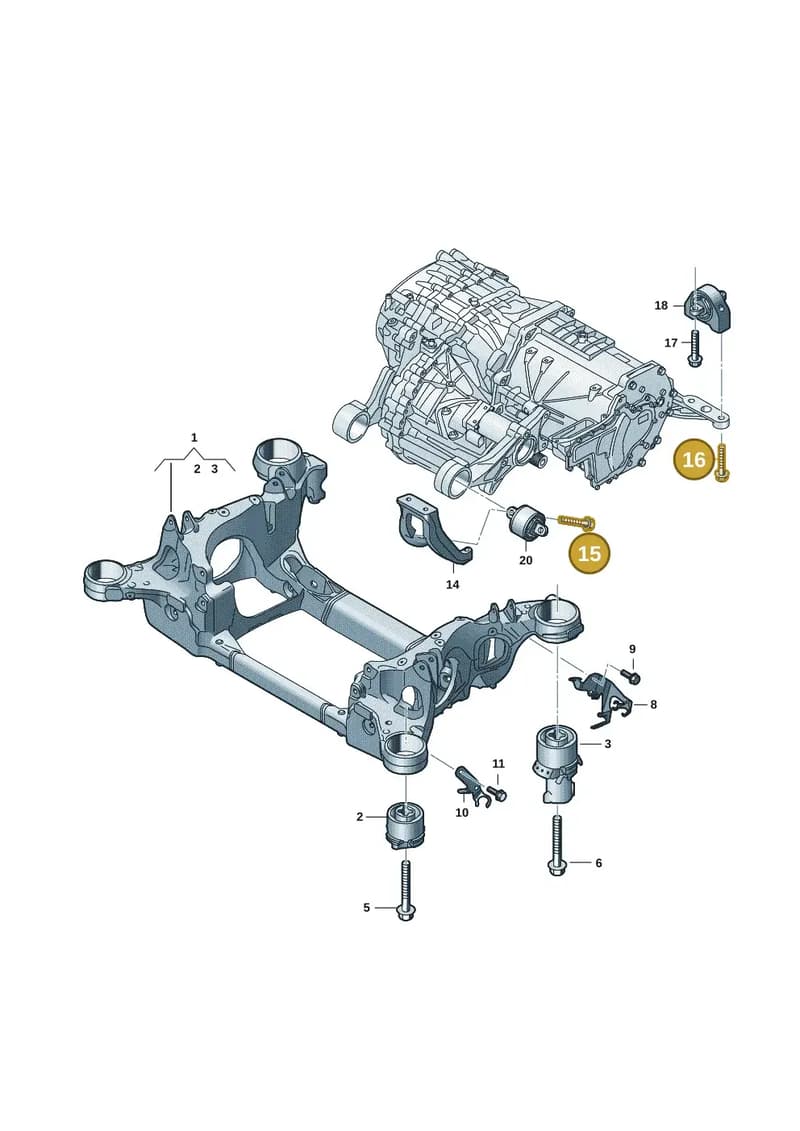 N10827301 — Audi RS e-tron GT (2020-2025) diagram 4j1505000, position 15+16