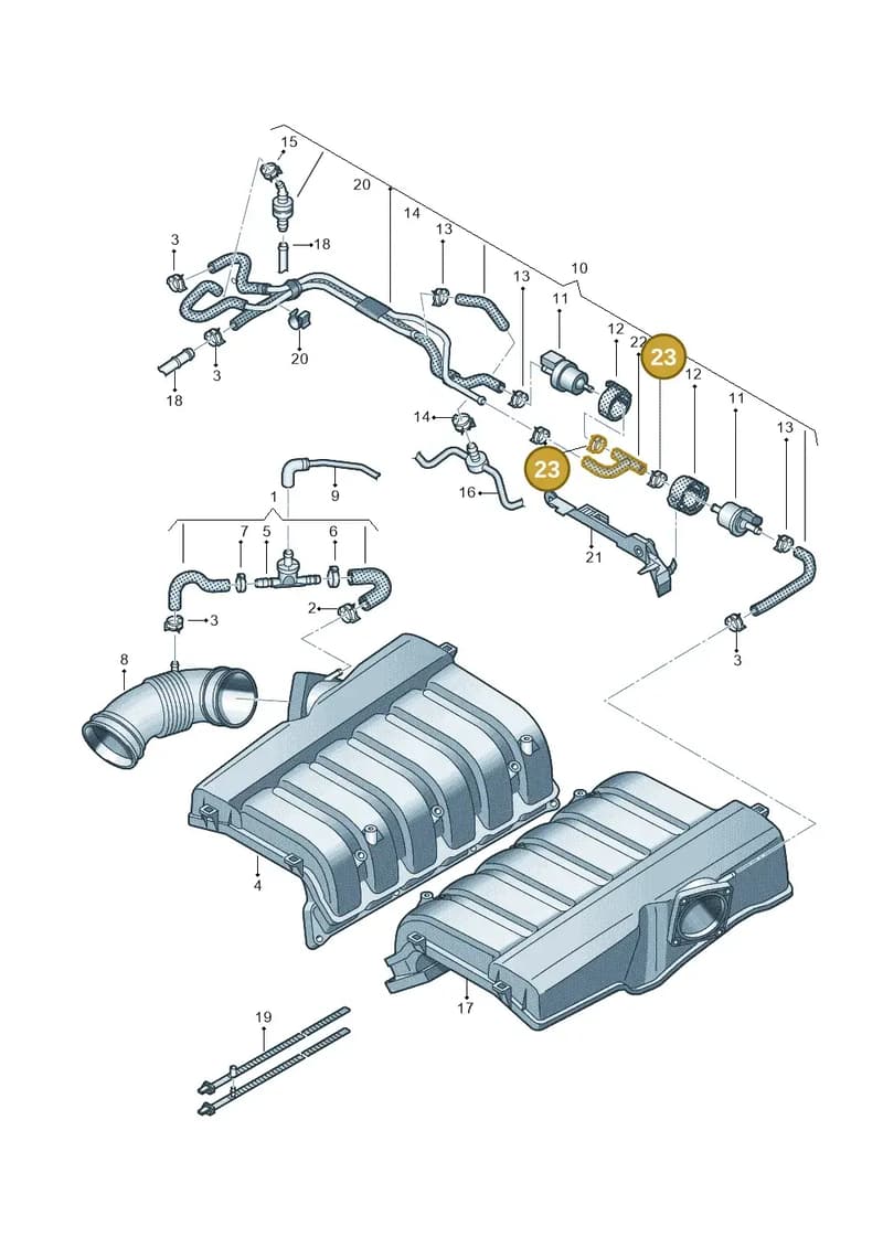 N10828701 — Audi A8 (2013-2018) diagram 771133600, position 23