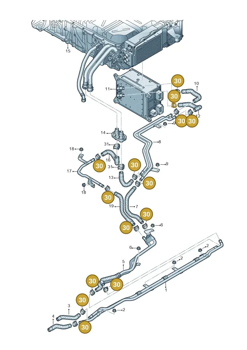 N10831501 — Audi Q8 (2018-2025) diagram 859121150, position 30