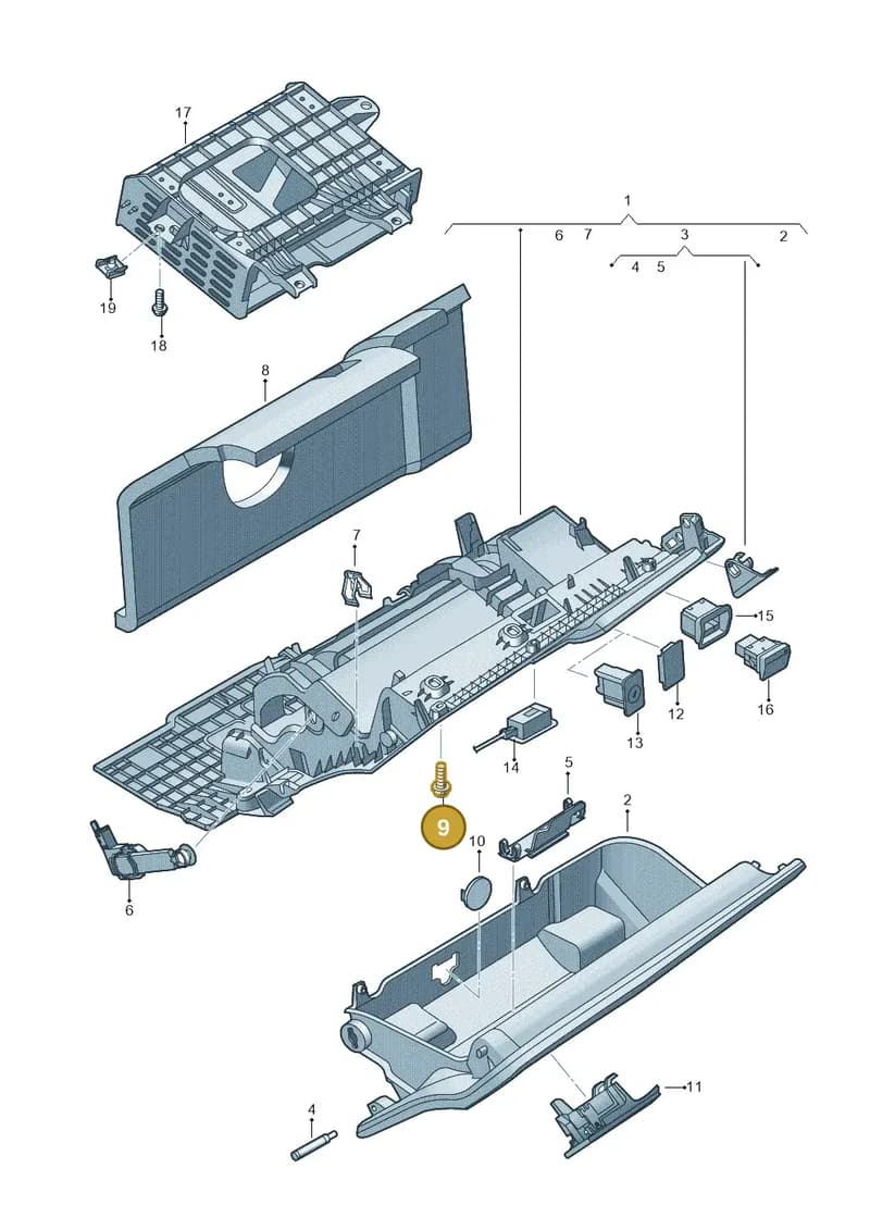 N10831601 — Audi RS4 Avant (2017-2025) diagram 849857200, position 9
