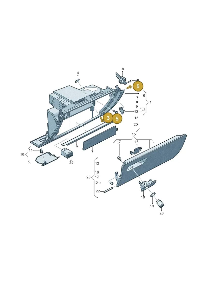 N10831601 — Audi RS3 Limousine (2017-2020) diagram 890857200, position 3+5