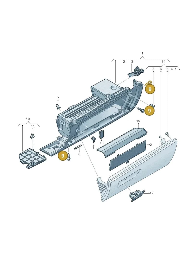 N10831601 — Audi A3 Sportback (2019-2025) diagram 596857200, position 9