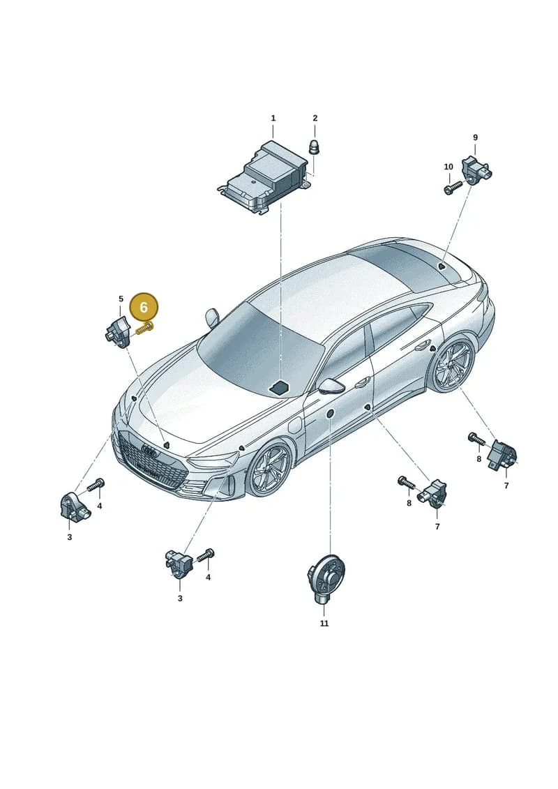 N10835601 — Audi RS e-tron GT (2020-2025) diagram 4j1959300, position 6