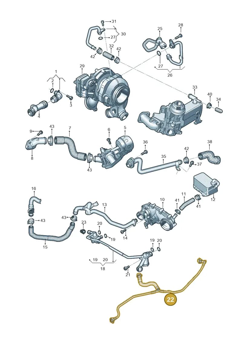 N10837101 — Audi A8 (2017-2025) diagram 838121052, position 22