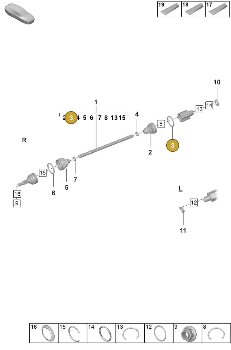 N10839201 — Porsche Taycan Sport Turismo (2023-2025) diagram p56401100, position 3