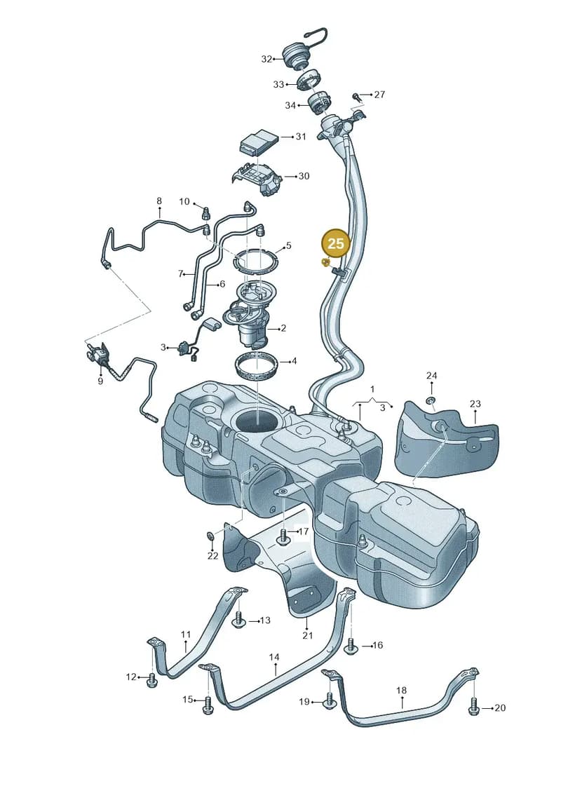 N10843101 — Audi Q8 (2018-2025) diagram 429201050, position 25