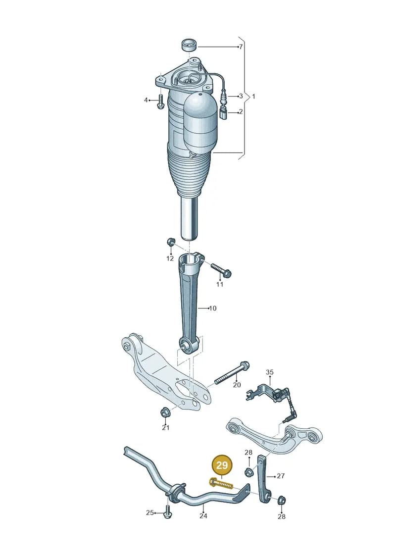 N10851101 — Audi A8 (2017-2025) diagram 838511050, position 29