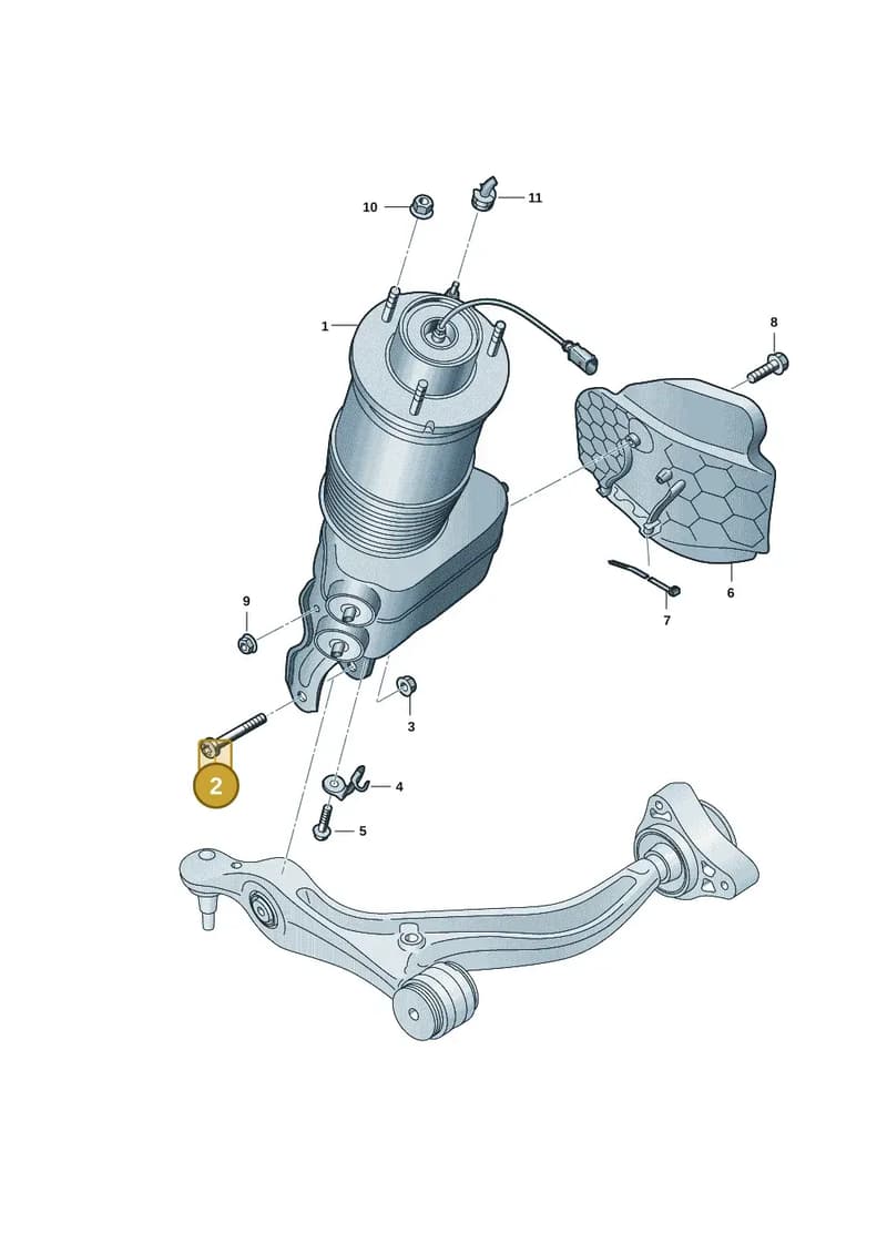 N10854401 — Audi RS e-tron GT (2020-2025) diagram 4j1411060, position 2