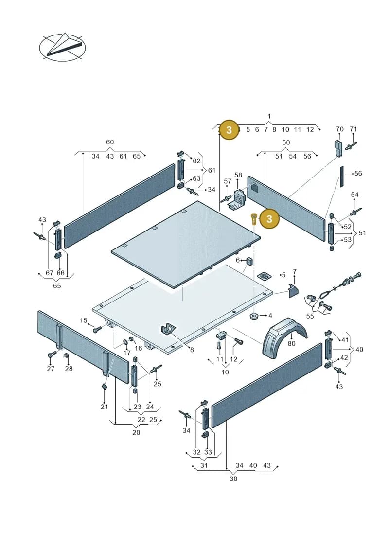 N10856701 — Volkswagen Crafter (2016-2025) diagram 807829000, position 3