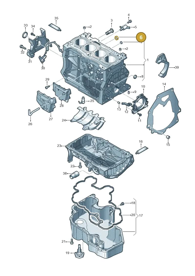 N10861401 — Audi A6 (2018-2025) diagram 849103050, position 6