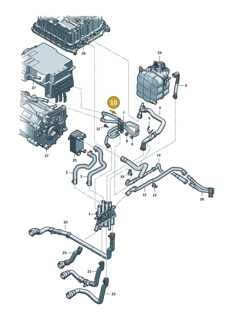 N10870201 — Audi RS e-tron GT (2020-2025) diagram 4j1121150, position 10