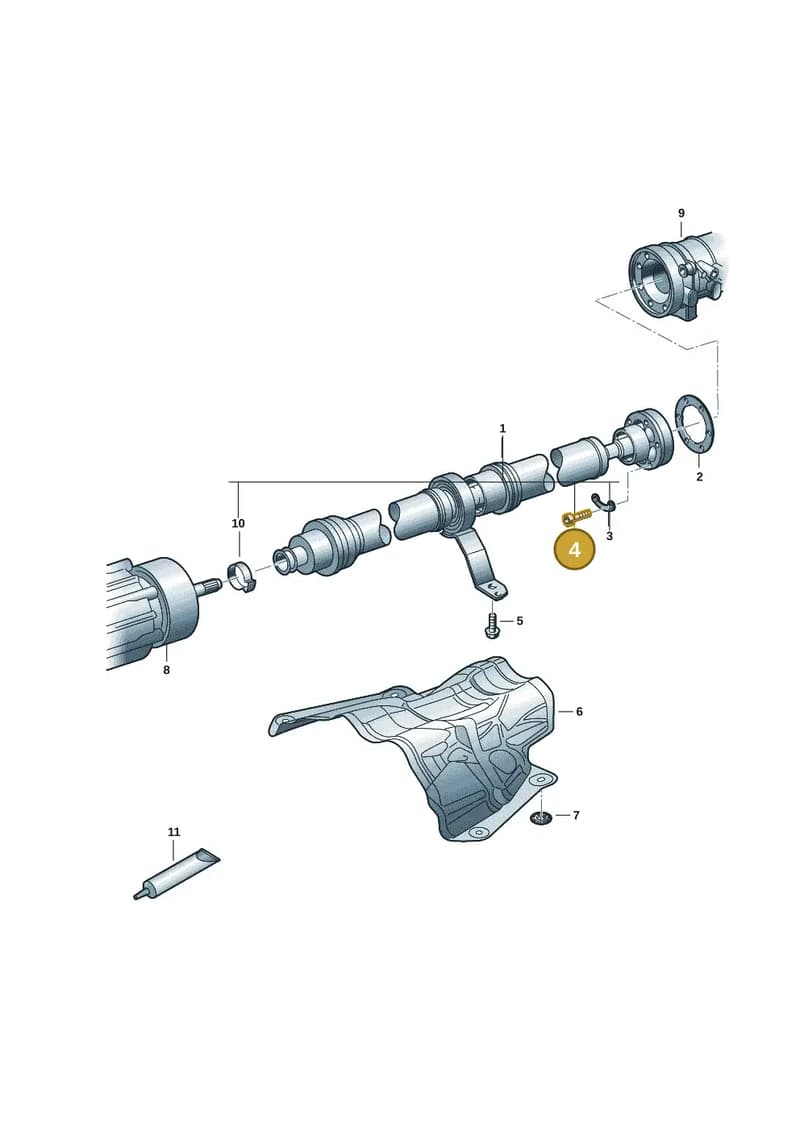 N10893001 — Audi A5 Limousine (2024-2025) diagram 8wk521000, position 4