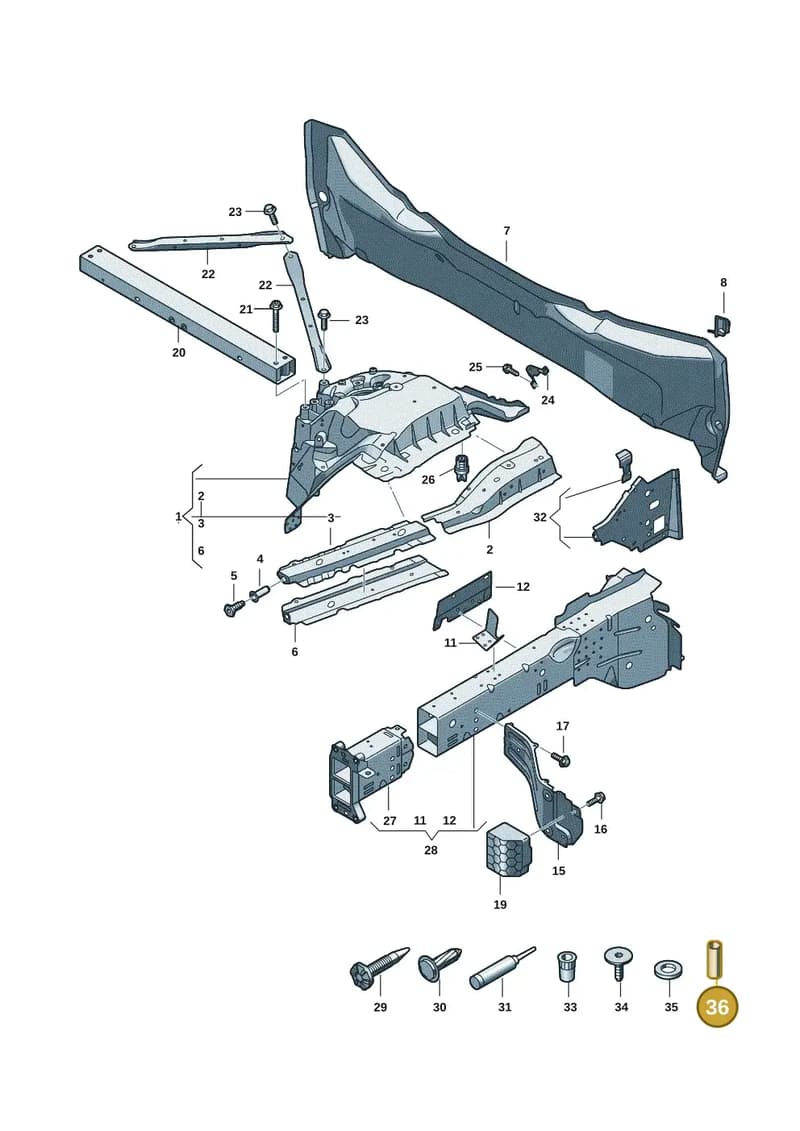 N10907901 — Audi Q6 e-tron (2023-2025) diagram f5s803000, position 36