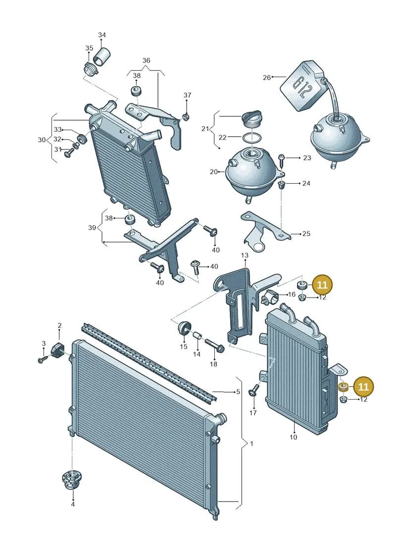 N90037701 — Audi TTRS Plus Coupe (2009-2014) diagram 676121700, position 11