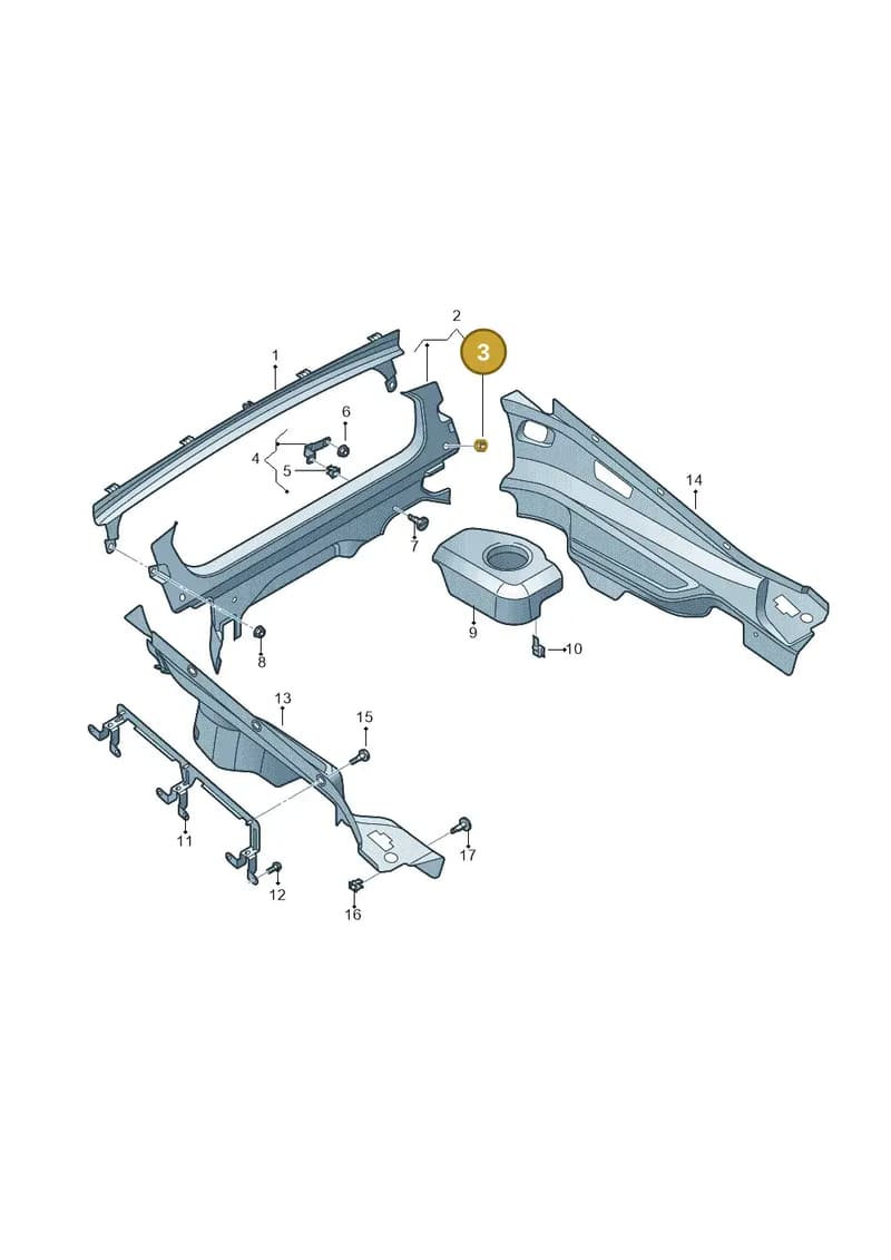 N90037701 — Audi R8 Spyder (2015-2024) diagram 872863300, position 3