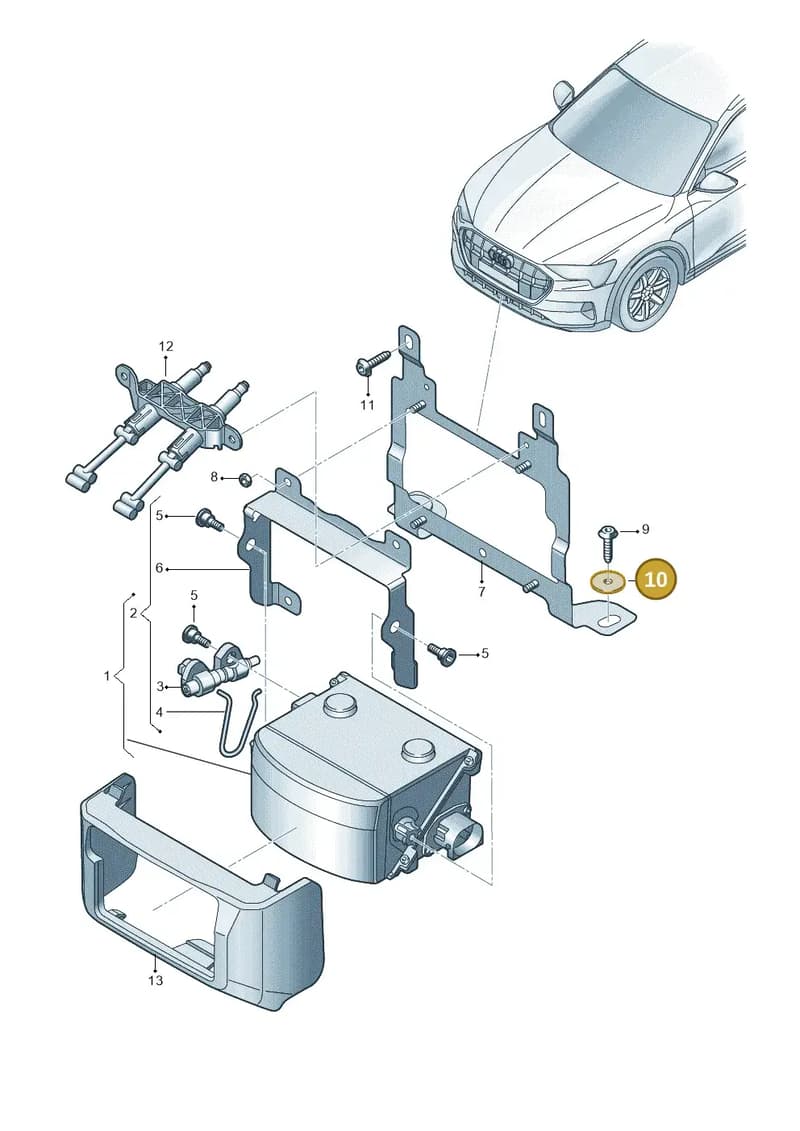N90047503 — Audi Q8 e-tron (2018-2025) diagram 586907639, position 10